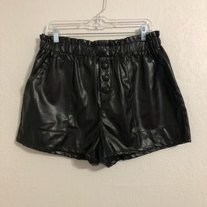 Shein Women’s XL Black Pleather Shorts
